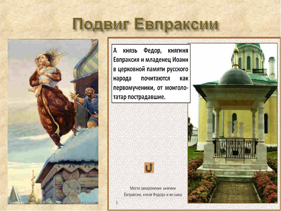 Кончина княгини Евпраксии и место ее захоронения